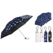 Mini Sun Folding Umbrella for Lady/Compact & Fashion 4 Fold Manual Open Umbrella